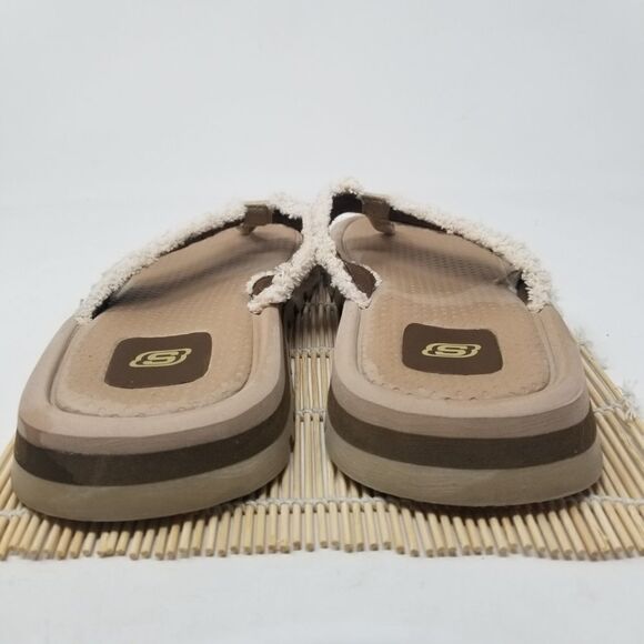 Skechers Tan Embroidered Sandals. - Picture 6 of 14